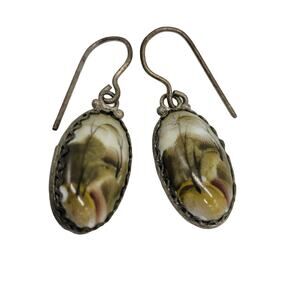 Vintage Picture Teardrop Dangle Earring Set Costume Fashion Jewelry